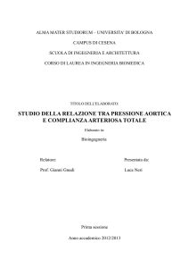 STUDIO DELLA RELAZIONE TRA PRESSIONE AORTICA E