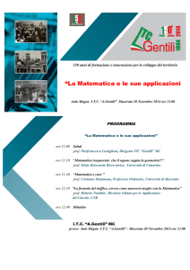La Matematica e le sue applicazioni