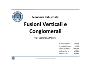 Fusioni Verticali e Conglomerali