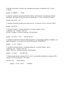 1.Calcolare la pressione in Pascal e bar esercitata da una