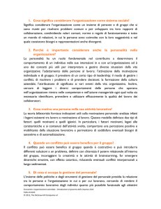 1. Cosa significa considerare l`organizzazione come sistema sociale