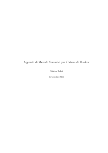 Appunti di Metodi Numerici per Catene di Markov - Poisson