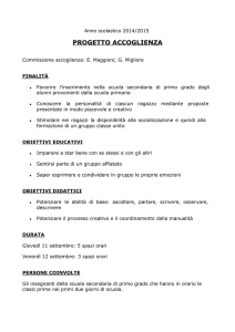 progetto accoglienza - IC Stoppani Seregno