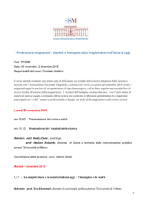 Programma del Corso - Scuola Superiore della Magistratura