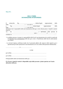 Mod.4T) GRU A TORRE DICHIARAZIONE INTERFERENZA Il
