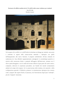 Restauro di edificio medioevale in Via dell`occhio come residenze