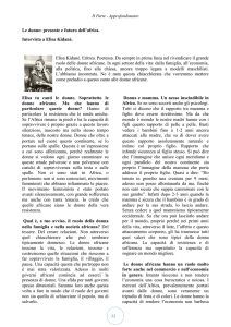 Le donne: presente e futuro dell`africa. Intervista a