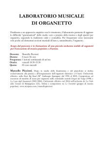 laboratorio musicale di organetto