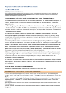 Disegno e didattica delle arti visive (30 ore) Verona prof. Maria