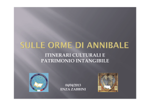 ITINERARI CULTURALI E PATRIMONIO INTANGIBILE