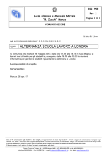 ALTERNANZA SCUOLA LAVORO A LONDRA