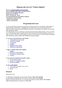 Dispensa del corso di "Cultura digitale"