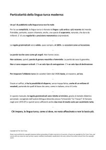 Particolarità della lingua turca moderna