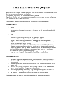 Come studiare storia e/o geografia