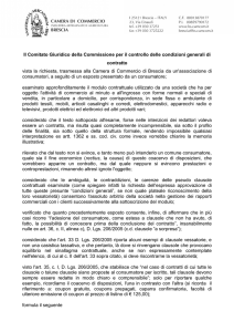 modello lettera - Camera di Commercio di Brescia