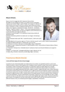 Mauro Simone Presentazione Metodo Attoriale
