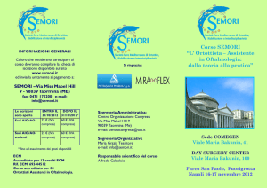 Corso SEMORI “L` Ortottista – Assistente in Oftalmologia: dalla teoria