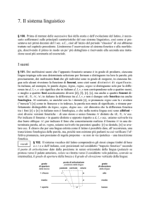 7. Il sistema linguistico