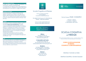 Scuola di Specializzazione in Psicoterapia “Studi Cognitivi”