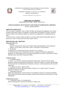 Programma della materia complementare Dizione Recitazione e