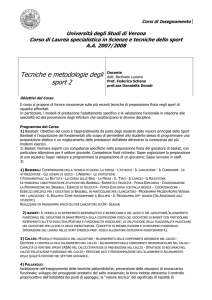 Corso Integrato - univr dsnm - Università degli Studi di Verona