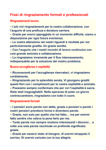 Frasi di ringraziamento formali e professionali