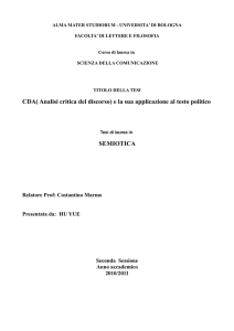 CDA( Analisi critica del discorso) e la sua applicazione al testo