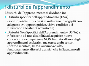 Disturbi dell`apprendimento