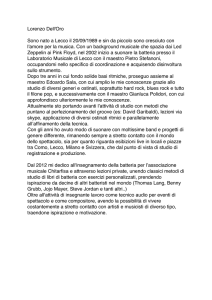 curriculum batteria lorenzo