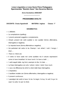 Lingua Inglese (programma svolto + testi per le vacanze)