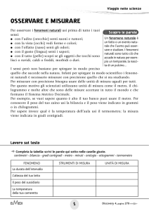 osservare e misurare