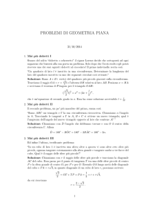 PROBLEMI DI GEOMETRIA PIANA