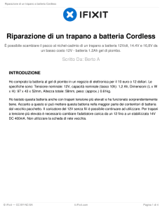 Riparazione di un trapano a batteria Cordless