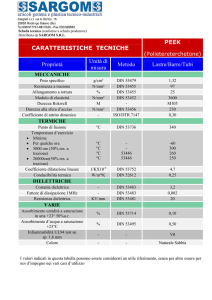 CARATTERISTICHE TECNICHE PEEK Proprietà Unità di