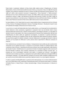 Paolo Santini è professore ordinario di fisica teorica della materia