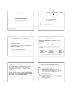 Approccio Comportamentale alla Psicologia dell`Educazione Analisi