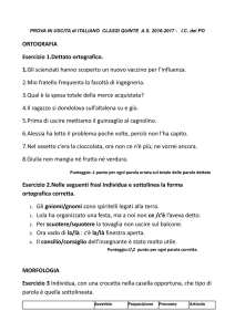 PROVE IN USCITA - ITALIANO – classe Quinta