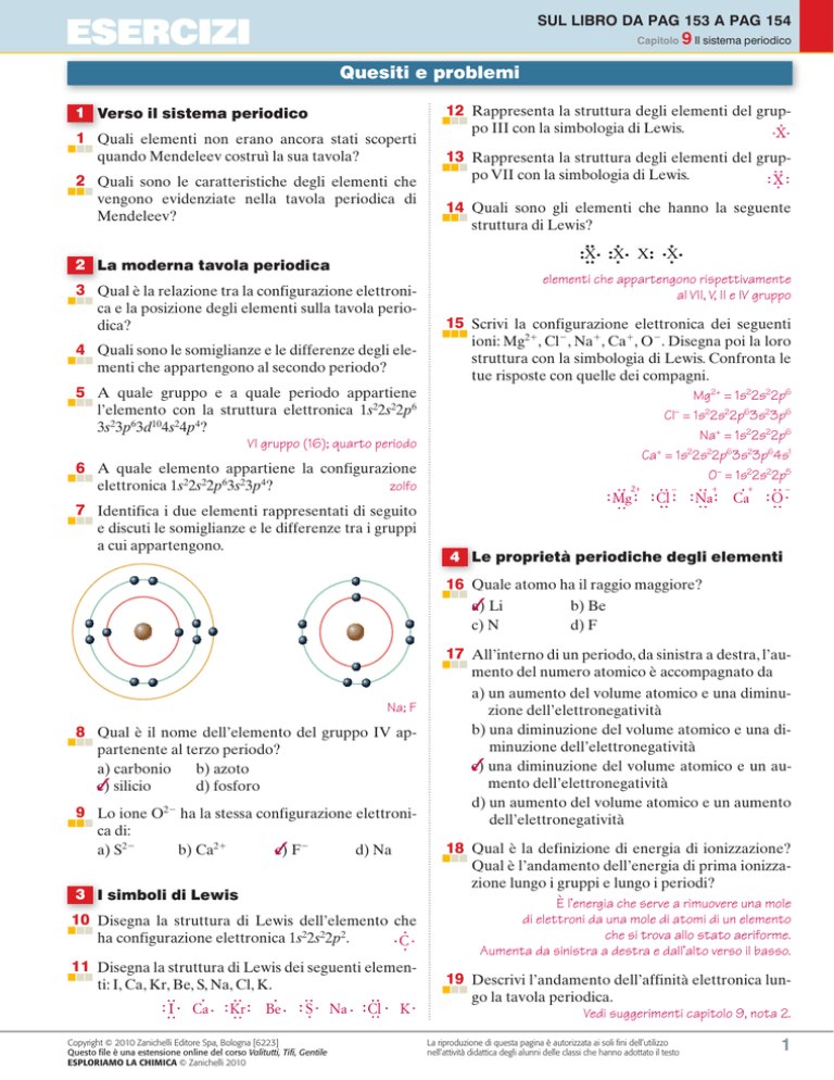 Soluzioni Chimica Zanichelli