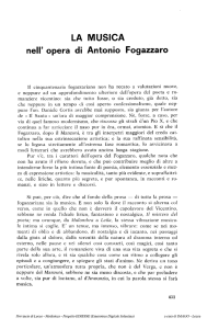 LA MUSICA nell` opera di Antonio Fogazzaro