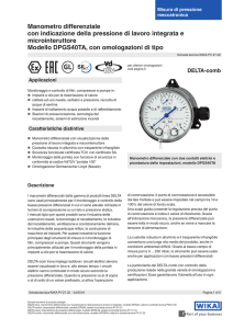 Manometro differenziale con indicazione della pressione di lavoro