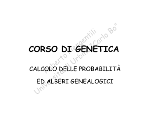 Calcolo delle probabilita` ed alberi genealogici
