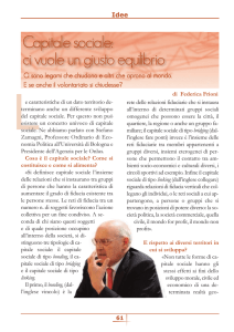 Capitale sociale: ci vuole un giusto equilibrio