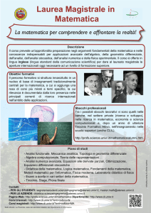 Laurea Magistrale in Matematica