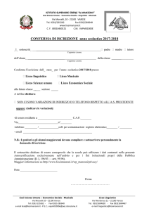 CONFERMA DI ISCRIZIONE anno scolastico 2017-2018