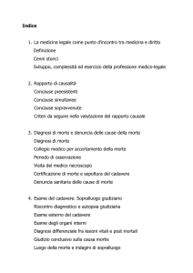 1. La medicina legale come punto d`incontro tra medicina e diritto