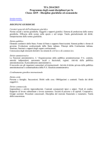 CLASSE A019 – DISCIPLINE GIURIDICHE ED ECONOMICHE