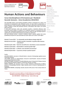 Human Actions and Behaviours - Residenza Universitaria Rivalto