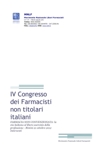 leggi estratto relazione - Movimento Nazionale Liberi Farmacisti