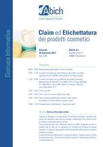 Claim ed Etichettatura dei prodotti cosmetici