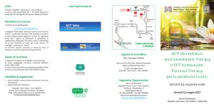 ACT (Acceptance and Commitment Therapy) e CFT (Compassion